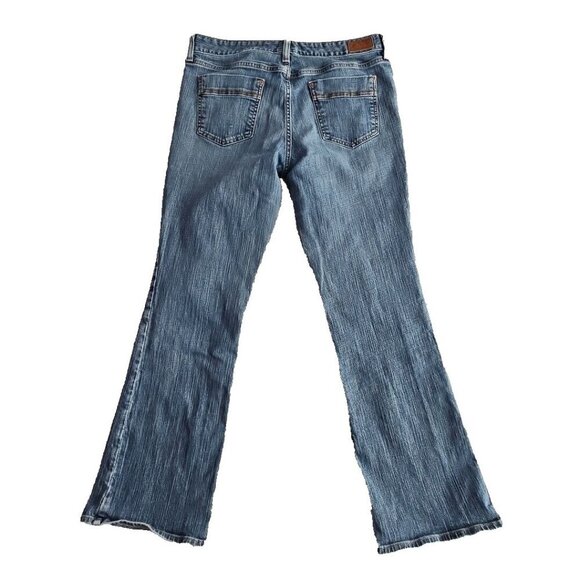 Eddie Bauer Jeans Women's Size 12R (34x30) Med Wash Bootcut Stretch Item# 2871 - Picture 3 of 16